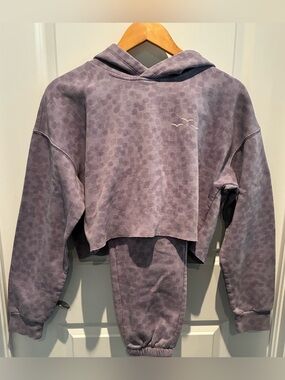 Lazypants Purple Cropped Hoodie and Joggers Matching Set
